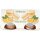 Duftkerze im Glas „Macaron“ Orange fruchtig & frisch 2er-Pack