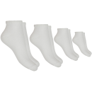 Herren Sneaker Socken, Größe: 43-46, 4 Paar - Weiß