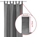 2er Pack Gardine Blickdicht Alessia mit Schlaufen 140x145cm braun