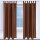 2er Pack Gardine Blickdicht Alessia mit Schlaufen 140x145cm braun
