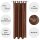 2er Pack Gardine Blickdicht Alessia mit Schlaufen 140x145cm braun