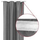 2er Pack Gardine Blickdicht Alessia mit Universalband 140x145cm braun