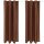 2er Pack Gardine Blickdicht Alessia mit Universalband 140x145cm braun