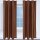2er Pack Gardine Blickdicht Alessia mit Universalband 140x145cm braun