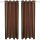 2er Pack Gardine Blickdicht Alessia mit Ösen 140x145cm braun