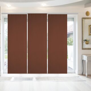 3er Pack Schiebegardine Blickdicht Alessia braun