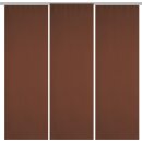 3er Pack Schiebegardine Blickdicht Alessia braun