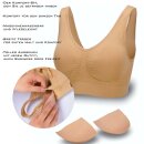 Seamless Komfort BH "mit Polster" 3er Pack - L/XL - Beige