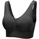 Seamless Komfort BH "mit Polster" 3er Pack - XXL/3XL - Schwarz