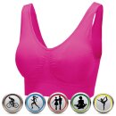 Seamless Komfort BH "mit Polster" 3er Pack - XXL/3XL - Pink