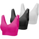 Seamless Komfort BH "mit Polster" 3er Pack - XXL/3XL - Pink