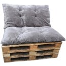 Palettenkissen 2er Set 70 x 120 cm Taupe