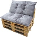 Palettenkissen 2er Set 70 x 120 cm Taupe