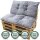 Palettenkissen 2er Set 70 x 120 cm Taupe