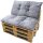 Palettenkissen 2er Set 70 x 120 cm Taupe