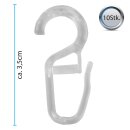 Ringe mit Faltenleghaken Ø40mm 30er Set Grau