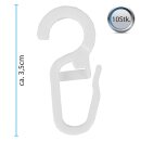 Ringe mit Faltenleghaken Ø40mm 40er Set Weiß