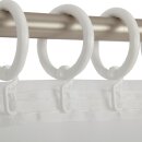 Ringe mit Faltenleghaken Ø40mm 40er Set Weiß