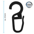 Ringe mit Faltenleghaken Ø40mm 40er Set Schwarz
