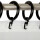 Ringe mit Faltenleghaken Ø40mm 40er Set Schwarz