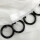 Ringe mit Faltenleghaken Ø40mm 40er Set Schwarz