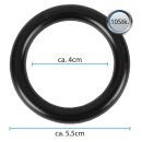 Ringe mit Faltenleghaken Ø40mm 50er Set Schwarz