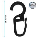 Ringe mit Faltenleghaken Ø40mm 50er Set Schwarz