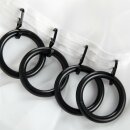 Ringe mit Faltenleghaken Ø40mm 50er Set Schwarz