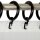 Ringe mit Faltenleghaken Ø40mm 50er Set Schwarz