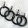 Ringe mit Faltenleghaken Ø40mm 50er Set Schwarz