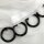 Ringe mit Faltenleghaken Ø40mm 50er Set Schwarz