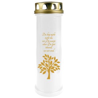 4 Tage Brenner mit Motiv (Weiß) - 1er Pack Baum (Gold)