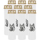 7 Tage Brenner mit Tier-Motiv (Weiß) - 9er Pack Hund Schäferhund