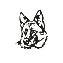 7 Tage Brenner mit Tier-Motiv (Weiß) - 9er Pack Hund Schäferhund