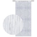 Fadenvorhang in Metallic-Optik mit Stangendurchzug Weiß 300x250cm