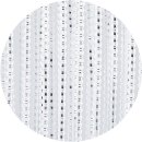 Fadenvorhang in Metallic-Optik mit Stangendurchzug Weiß 300x250cm