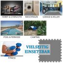 Bodenschutzmatte für Pool "Anthrazit" - 2m² (8Stk. à 50x50cm)