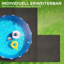 Bodenschutzmatte für Pool/Fitness Anthrazit 50x50cm 16er-Pack