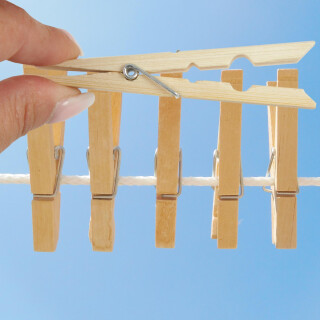 Wscheklammern aus Bambus 6cm (24 Stck)