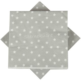 Servietten 33x33cm, 1/4 Falz, 3-lagig, 20er Pack - Sterneküche