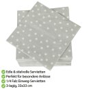 Servietten 33x33cm, 1/4 Falz, 3-lagig, 20er Pack - Sterneküche