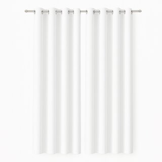 Gardinenschal Ellen blickdicht mit Ösen 2er Pack 140x145 cm Weiß