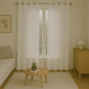 Gardinenschal Ellen blickdicht mit Ösen 2er Pack 140x145 cm Weiß