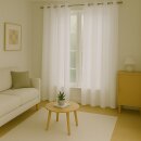 Gardinenschal Ellen blickdicht mit Ösen 2er Pack 140x145 cm Weiß