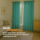 Gardinenschal Ellen blickdicht mit Ösen 2er Pack 140x145 cm Türkis
