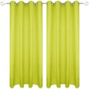 Dekoschal Ellen Ösen Blickdicht 2er Pack - 140x145cm Grün