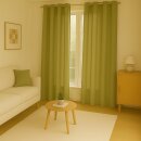 Gardinenschal Ellen blickdicht mit Ösen 2er Pack 140x145 cm Grün