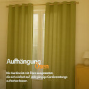 Gardinenschal Ellen blickdicht mit Ösen 2er Pack 140x145 cm Grün