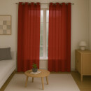 Gardinenschal Ellen blickdicht mit Ösen 2er Pack 140x145 cm Rot