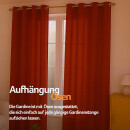 Gardinenschal Ellen blickdicht mit Ösen 2er Pack 140x145 cm Rot